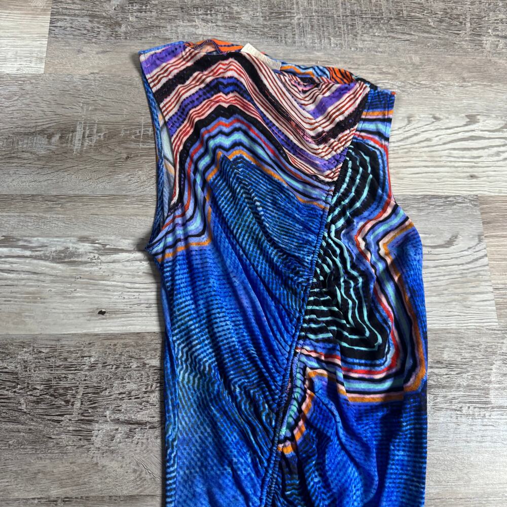 Ulla Johnson Natalia Dress Neptune Blue Midi Abstract Designer Small - Picture 4 of 11